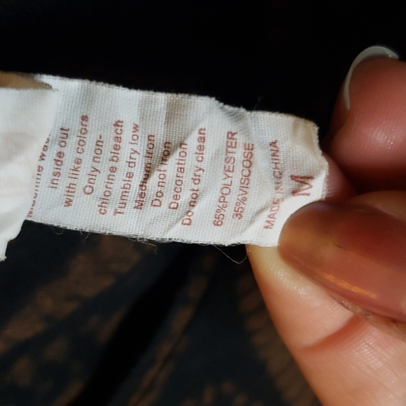 Bleach Dyed Sacred Geometry Pattern Casual Baggy Tank - Picture 4 of 5